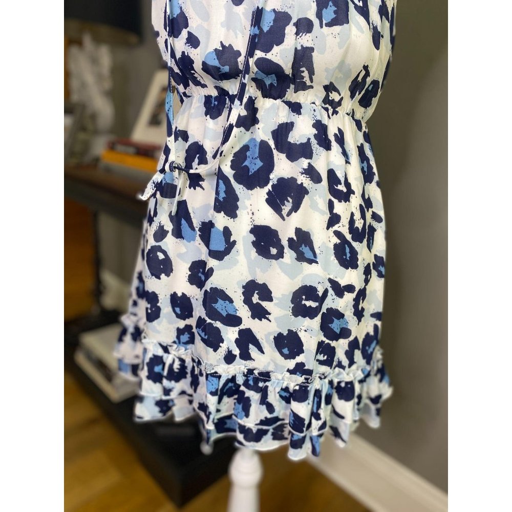Parker Monet Cheetah Print Fit & Flare Dress XS - Picture 4 of 8
